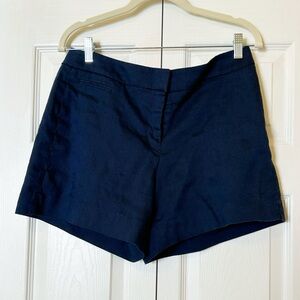 White House Black Market Navy Linen Shorts